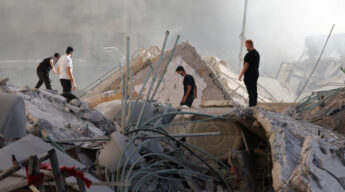 Aftermath of Israeli strikes in Chiyah, amid the ongoing hostilities between Hezbollah and Israeli forces