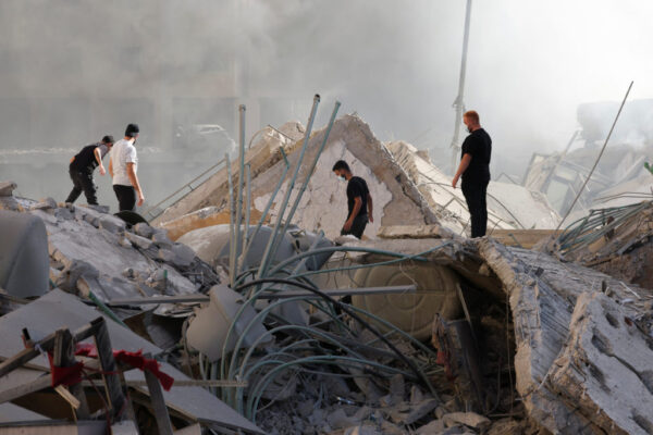 Aftermath of Israeli strikes in Chiyah, amid the ongoing hostilities between Hezbollah and Israeli forces