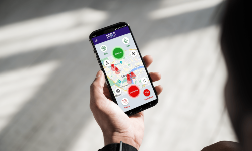 travel tracker aurora app mockup