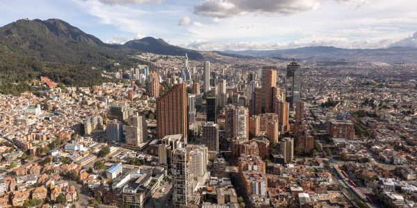 Aerial view of Bogota, where the corporate group was travelling.