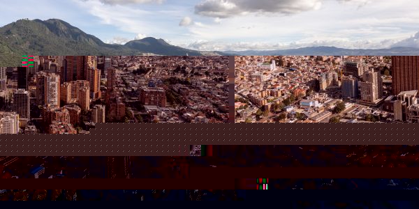 Aerial view of Bogota, where the corporate group was travelling.